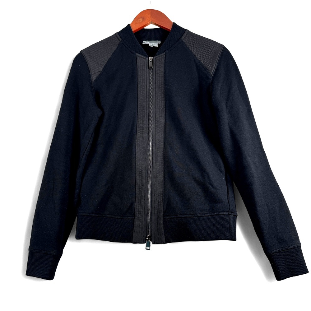 Vince Mens Double Zip Black Jacket Sz XS